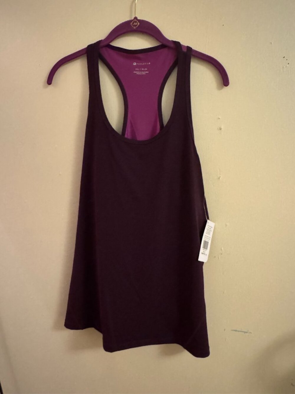 Fabletics Leon Purple Racerback Tank XXL 18-20 NWT
